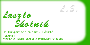 laszlo skolnik business card