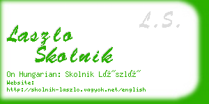 laszlo skolnik business card